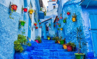 Chefchaouen blue city view during 3-day Morocco tour from Marrakech