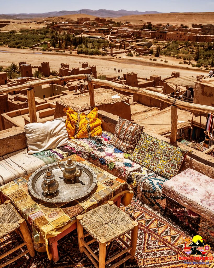 Embark on a full-day journey from Marrakech to discover Ait Ben Haddou, Morocco’s most iconic UNESCO-listed Kasbah and one of the country’s most impressive historic sites. Travel through the breathtaking landscapes of the High Atlas Mountains via the winding Tizi n'Tichka pass, offering panoramic views of valleys and Berber villages.