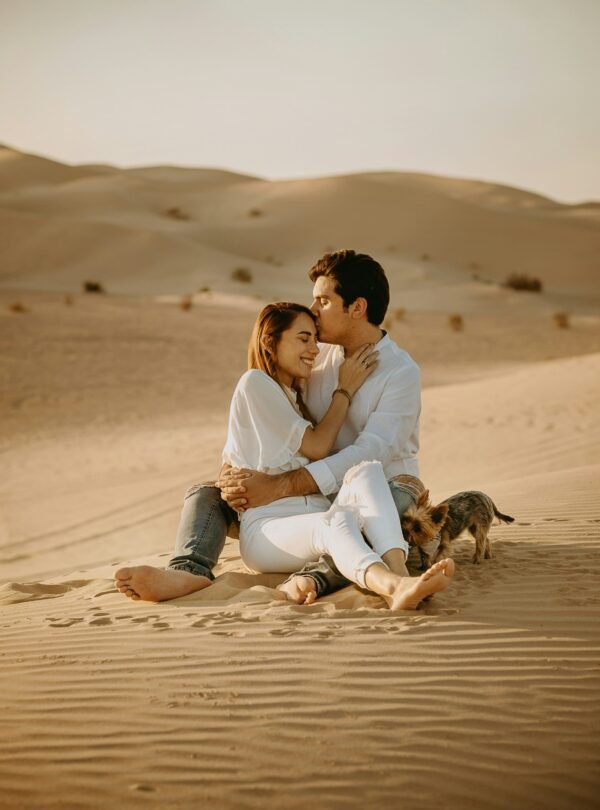 Couple planning their Morocco trip with a travel advisor